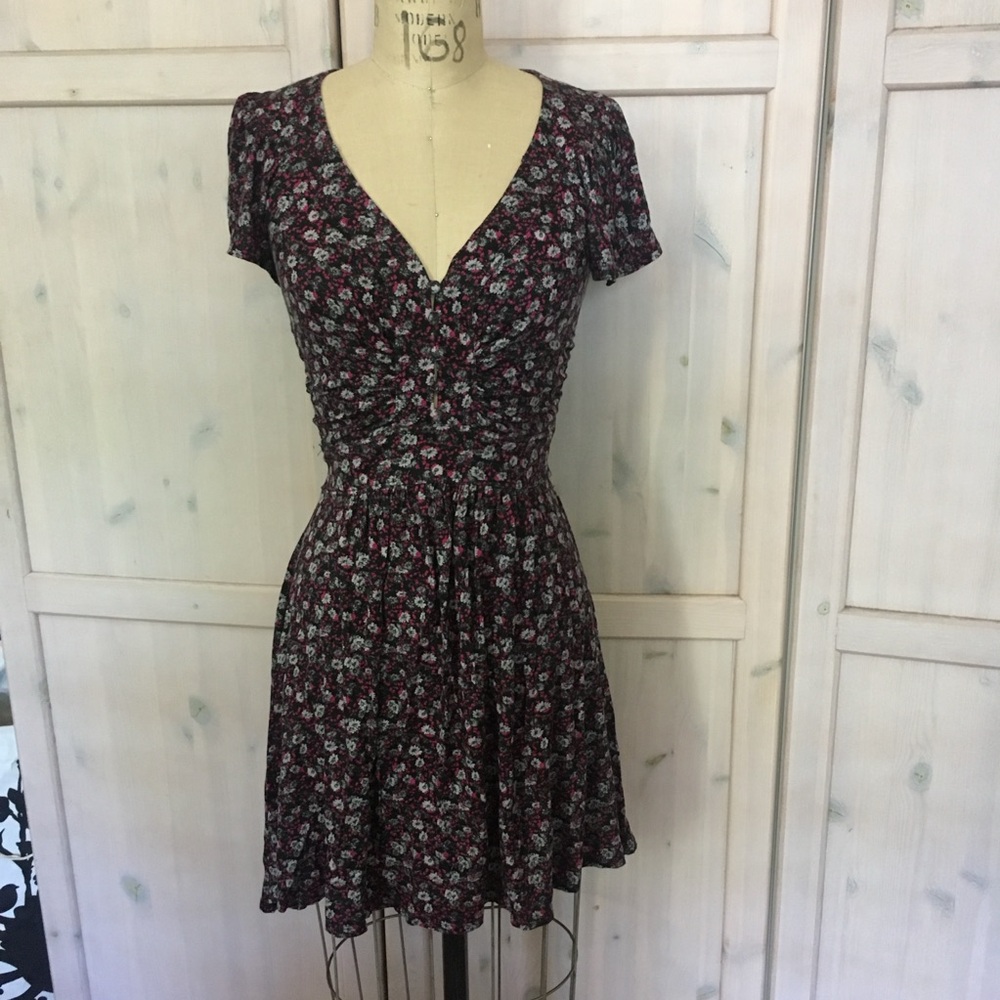 Betsey Johnson Dark Floral Mini Dress